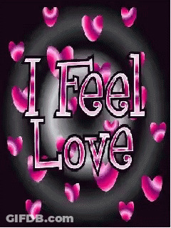 I Feel Love With Pink Hearts GIF