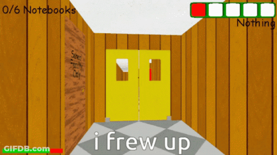 I Frew Up Baldi GIF