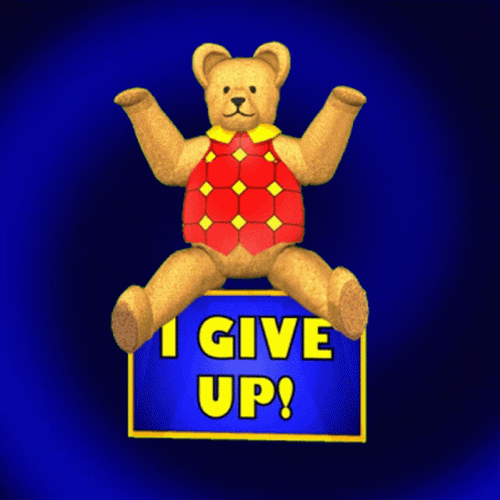 I Give Up Defeated Bear GIF