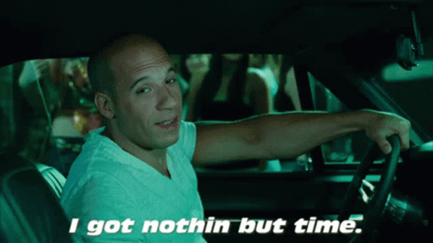 I Got Nothin' But Time Vin Diesel GIF