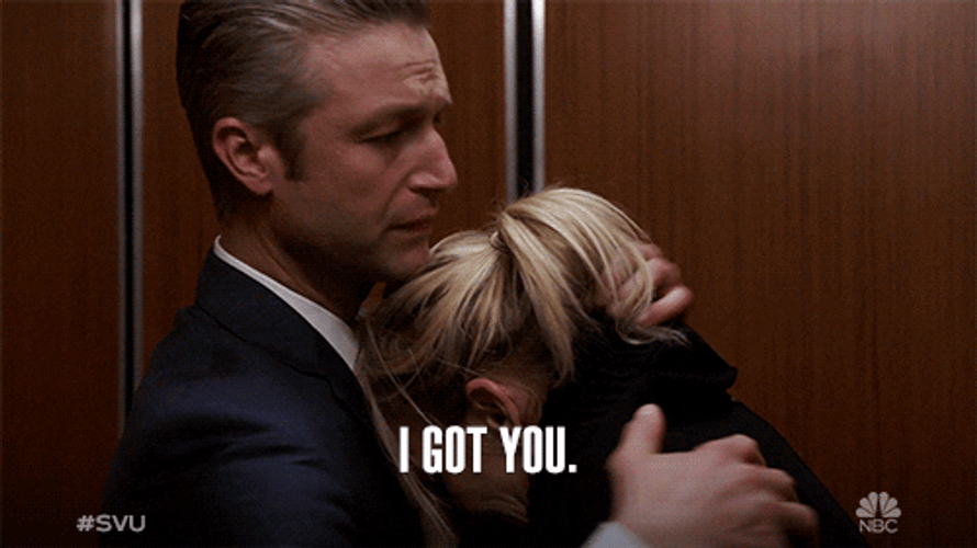I Got You Hug Crying Domicik Carisi Law GIF