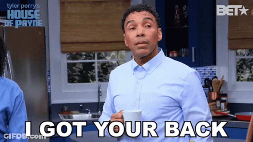 I Got Your Back Allen Payne Drinking Coffee GIF