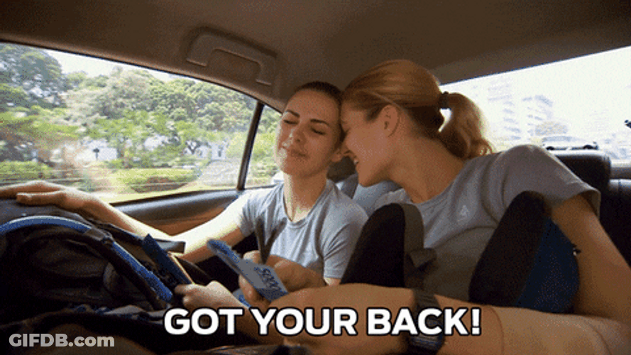 I Got Your Back Girls In A Car GIF