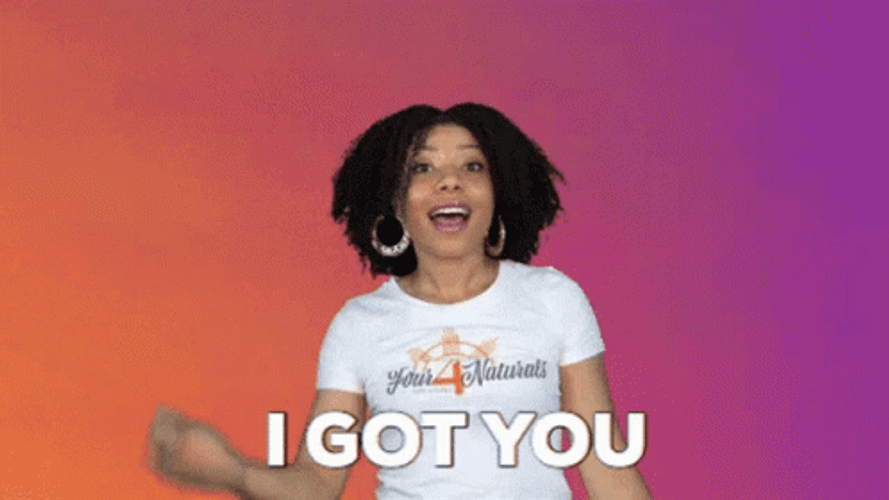 I Gotchu Dark-Skinned Pretty Lady Gesture Assurance GIF