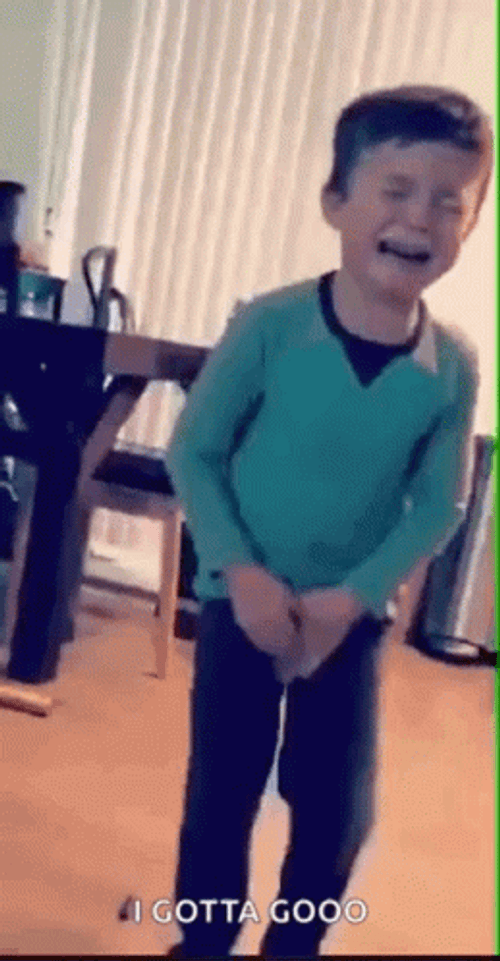 I Gotta Go Crying Boy GIF
