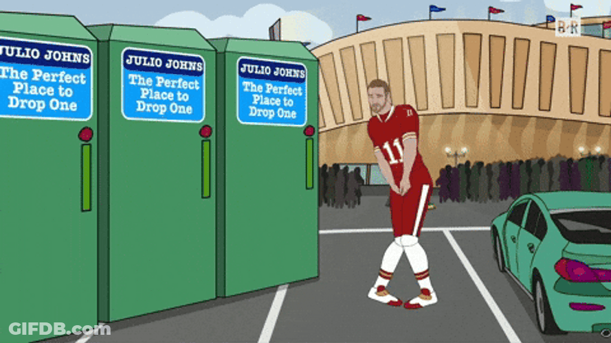 I Gotta Pee Animated Alex Smith Football GIF