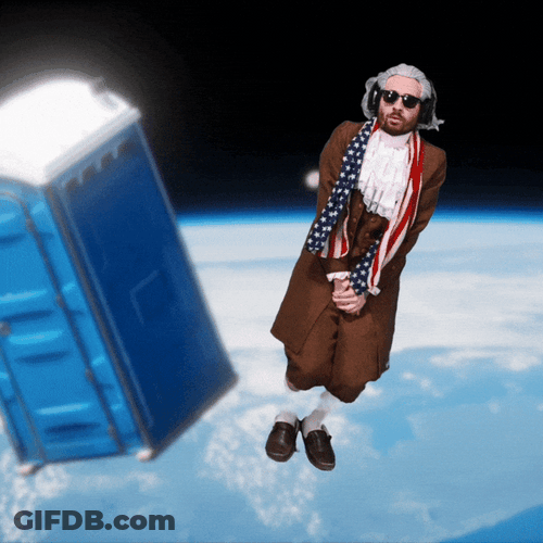 I Gotta Pee BenJammins Floating In Space GIF