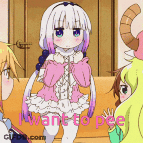 I Gotta Pee Kanna Kamui Anime GIF