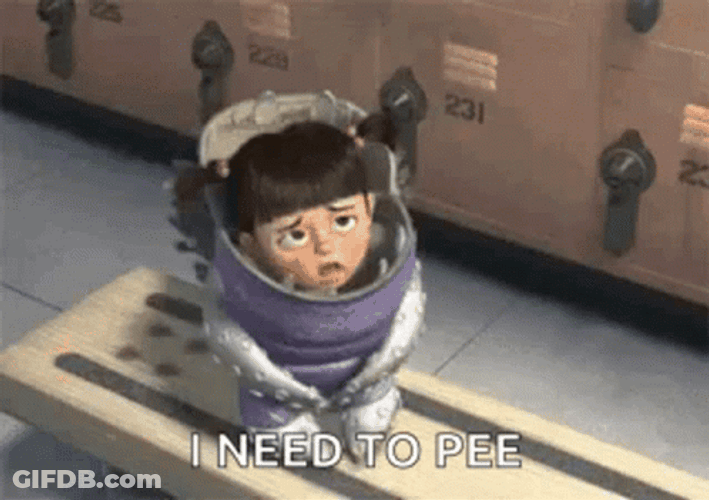 I Gotta Pee Monsters Inc Boo GIF