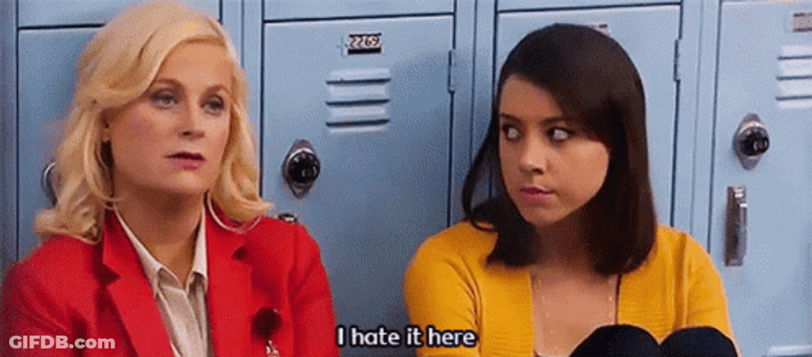 I Hate It Here Leslie Knope Parks And Recreation GIF