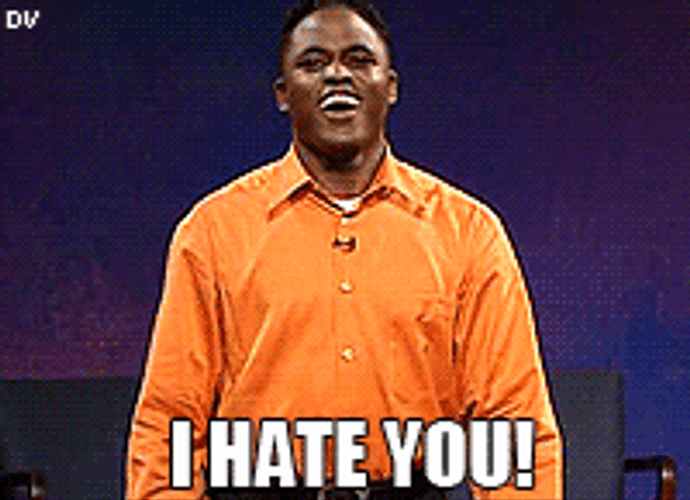 I Hate You Happy Guy GIF