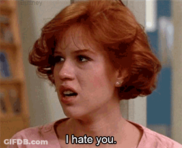 I Hate You Molly Ringwald Crying GIF