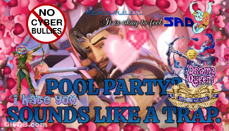 I Hate You Sounds Like A Trap Pool Party Poster GIF