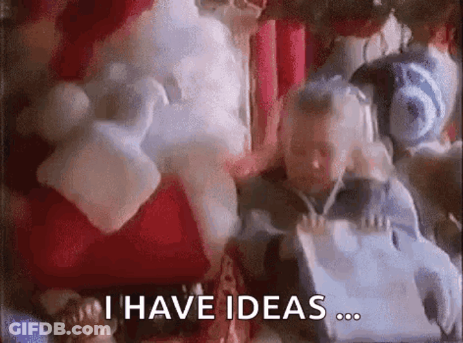 I Have Ideas Secret Santa GIF