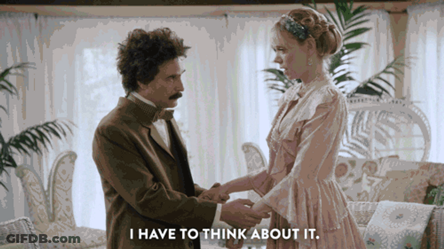 I Have To Think About It Albert Einstein GIF