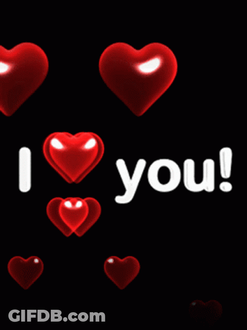 I Heart You Float Bubble Up GIF