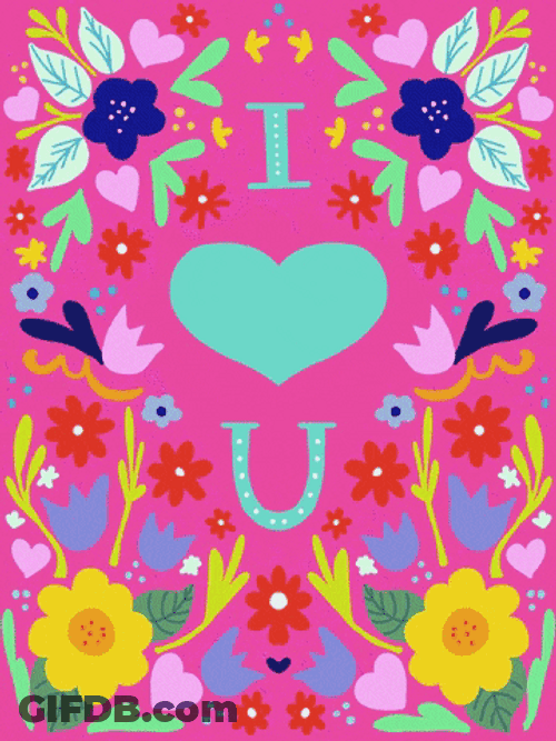 I Heart You Flowers Daisy Lemon GIF