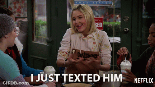 I Just Texted Him Isabel May GIF