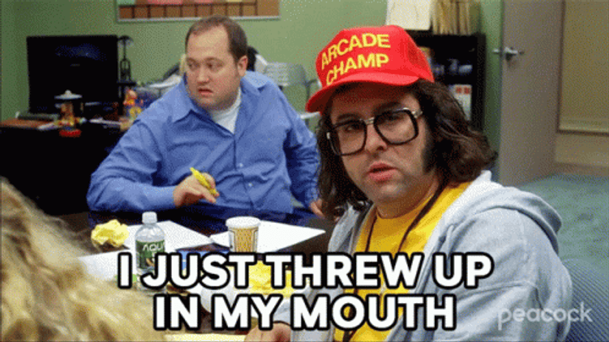 I Just Threw Up In My Throw Up Frank Rossitano GIF