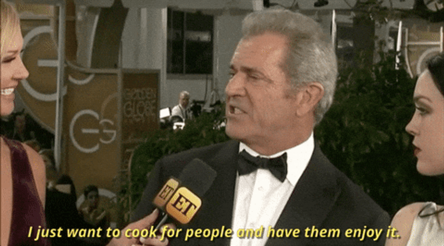 I Just Want To Cook Mel Gibson GIF