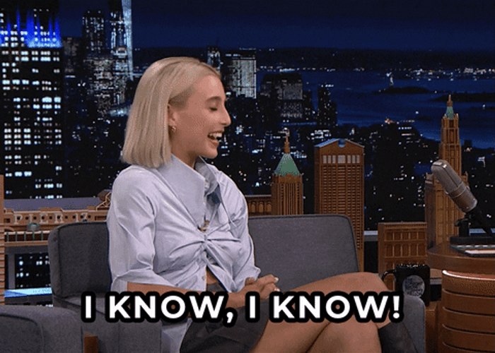 I Know I Know Happy Hands Up Emma Chamberlain GIF