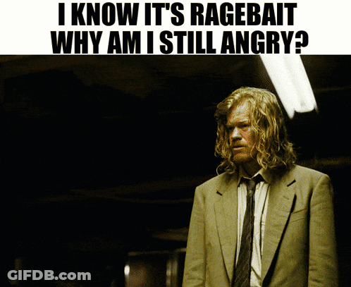 I Know It's Ragebait And Why Am I Still Angry Poster GIF
