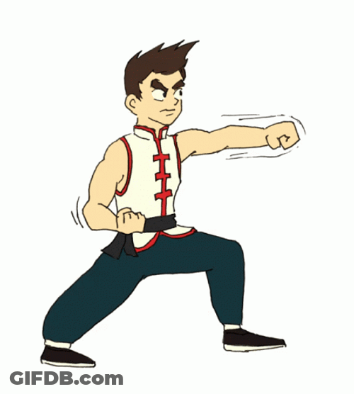 I Know Kung Fu Punches GIF