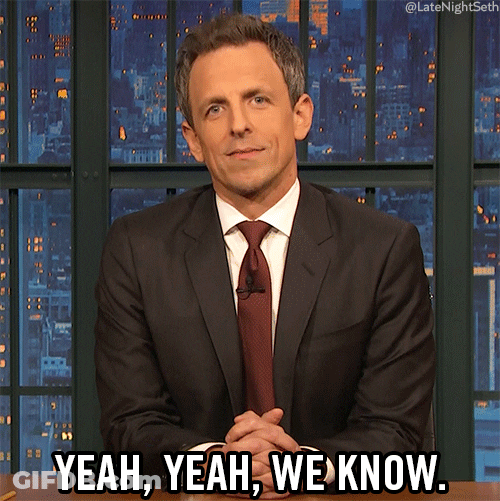 I Know We Know Seth Meyers GIF