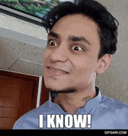 I Know Wide Eyes Smile GIF