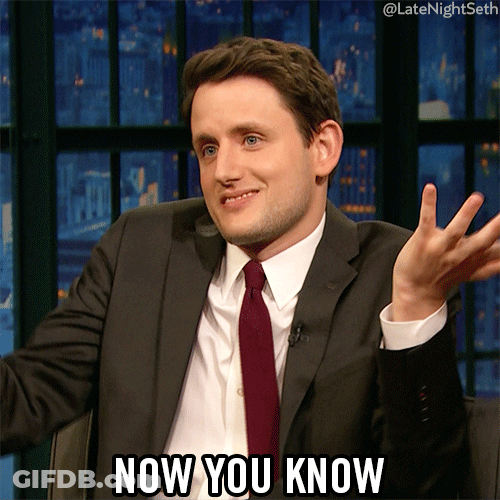 I Know Zach Woods Now You Know GIF