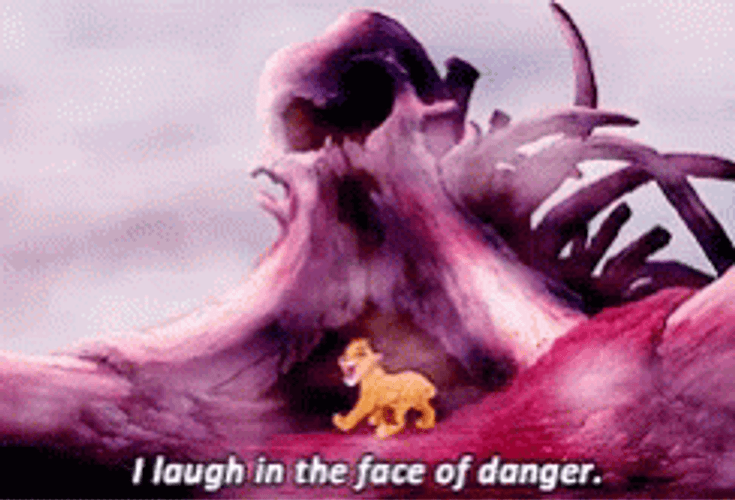 I Laugh In The Face Lion King Meme GIF