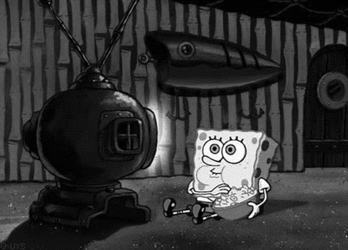 I Learned It From Watching You Spongebob Watching Tv GIF
