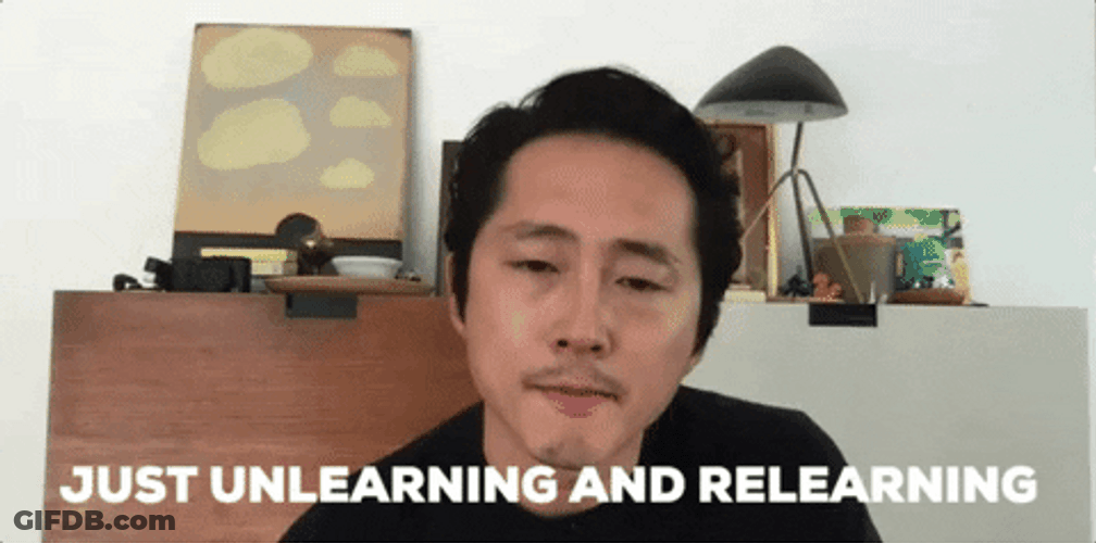 I Learned It From Watching You Steven Yeun Relearning Unlearning GIF