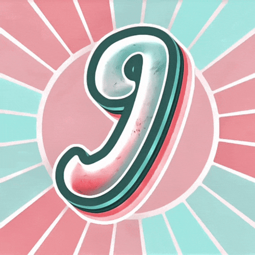 I Letter Bubble Gum Color GIF