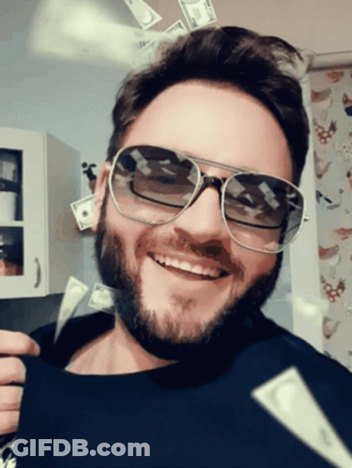 I Like Money Luke Flying Cash GIF