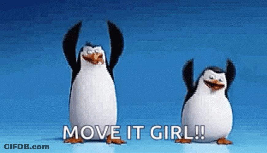 I Like To Move It Move It Girl Madagascar Penguin GIF