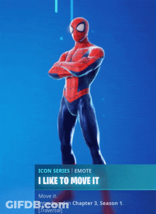 I Like To Move It Move It Spiderman Fortnite GIF