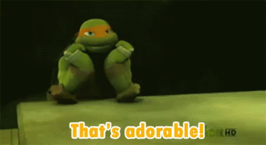 I Like Turtles Michaelangelo That's Adorable GIF