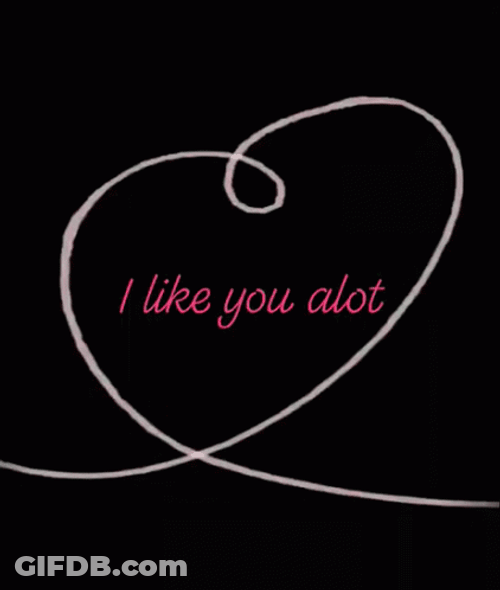 I Like You A Lot Heart Doodle GIF