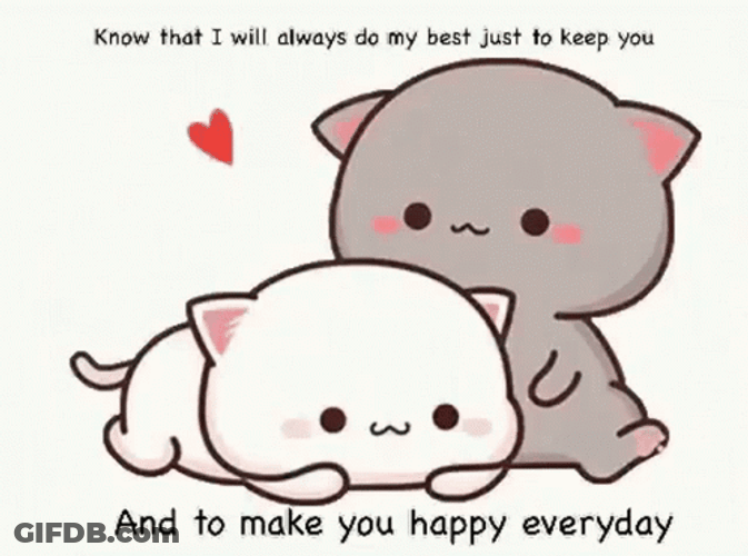 I Like You Kiss Cuddle Cats GIF