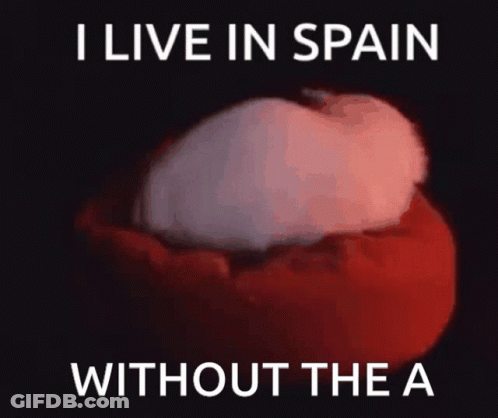 I Live In Spain Without The A Poster GIF