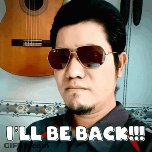 I'll Be Back Guy On Sunglasses GIF