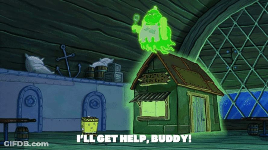 I'll Go Get Help Patrick Running GIF