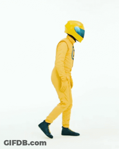 I'll Just Moonwalk Out Of Here Man In Yellow Suit GIF