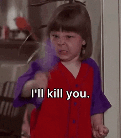 I'll Kill You Angry Kid Wielding Knife GIF