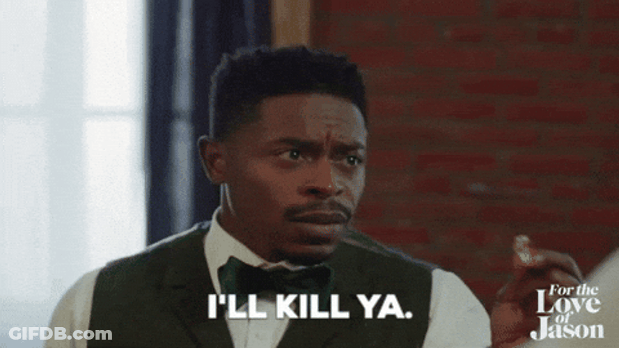I'll Kill You Black Man Threatening GIF