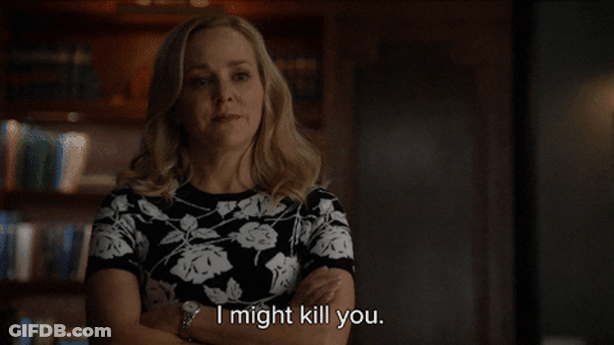 I'll Kill You Sassy Lady Warns GIF
