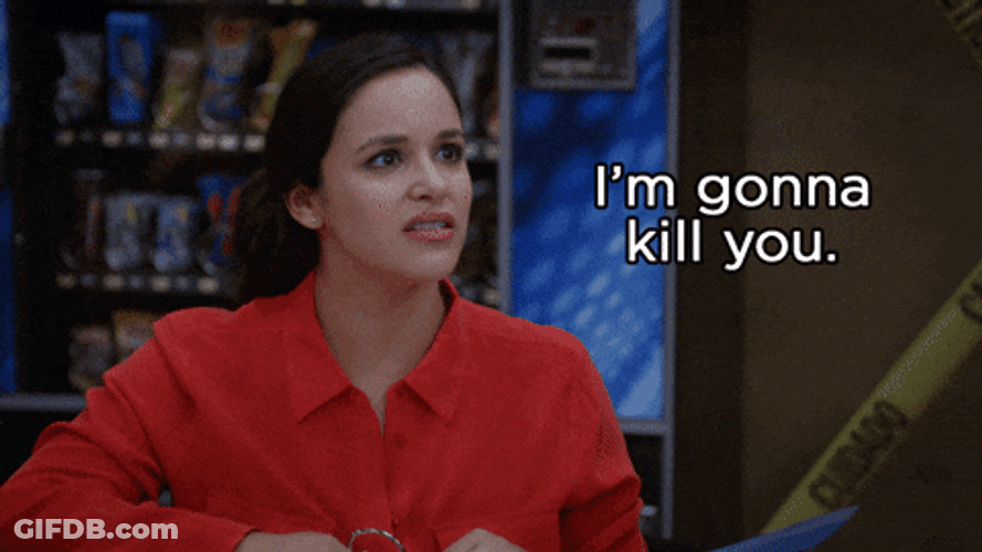 I'll Kill You Watch Your Back Scary Lady GIF