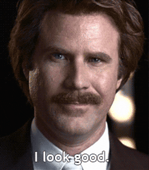 I Look Good Anchorman GIF