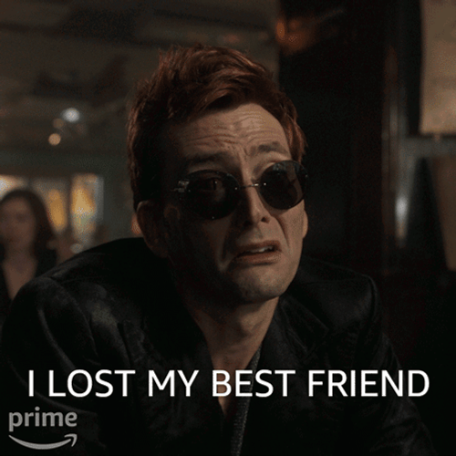 I Lost My Best Friend Good Omens Crowley GIF